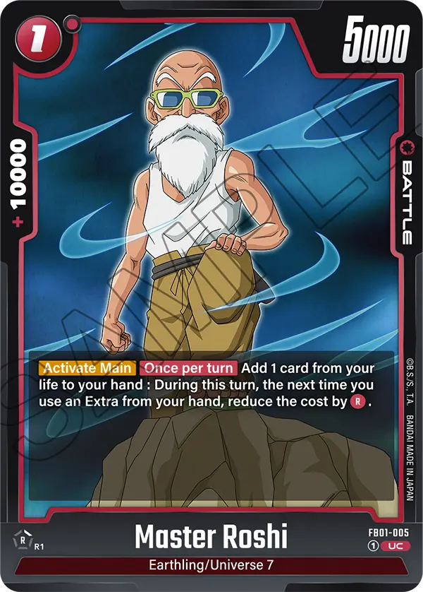 Master Roshi - FB01-005 Red card