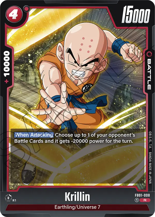 Krillin FB01 008 - FB01-008 Red card
