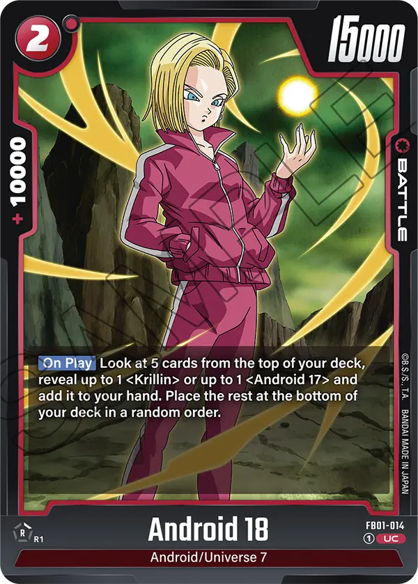 Android 18 FB01 014 - FB01-014 Red card