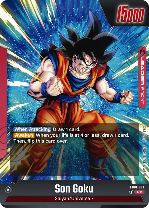 Son Goku FB01 001 Alternate Art - FB01-001 Red card